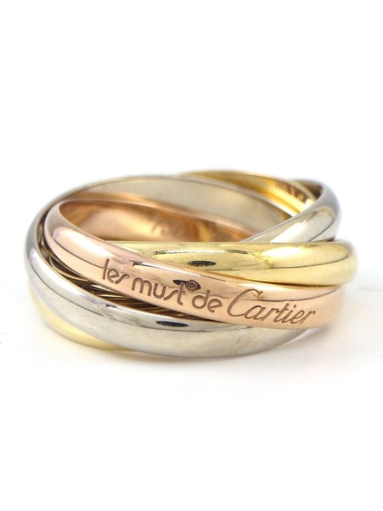 Cartier Ring Trinity 18k Pink Gold 18k White 18k Yellow